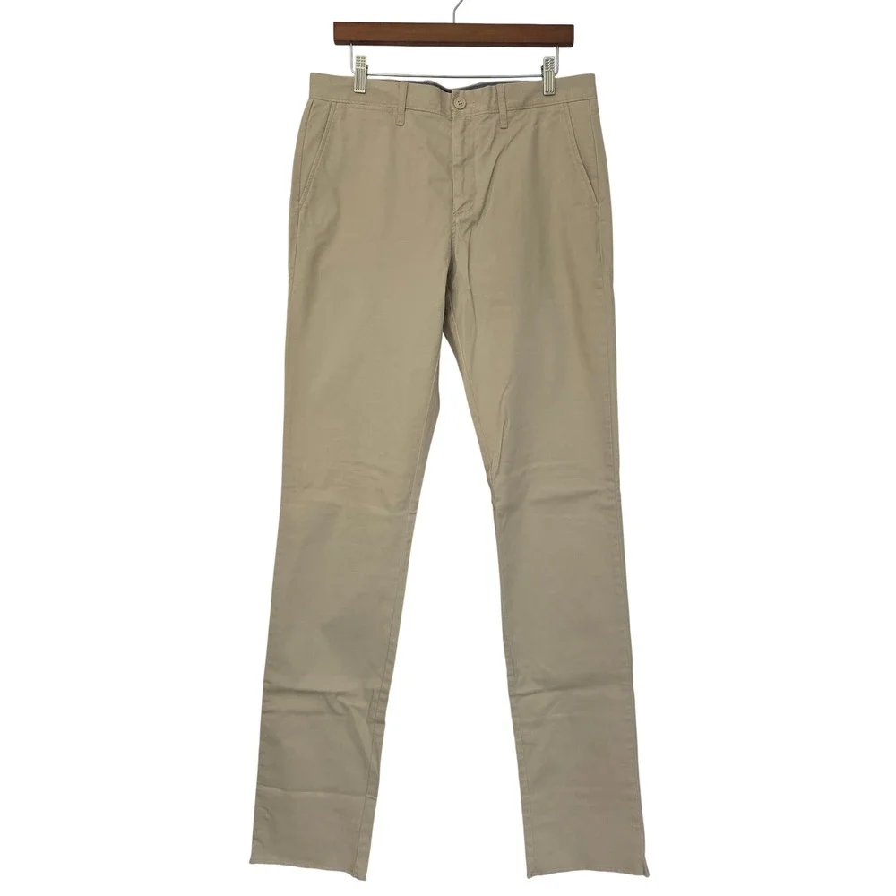 J. Crew 770 Straight Ft Chino Pants Mens 32 x 38 Unhemmed Tan NWT $98 AR886